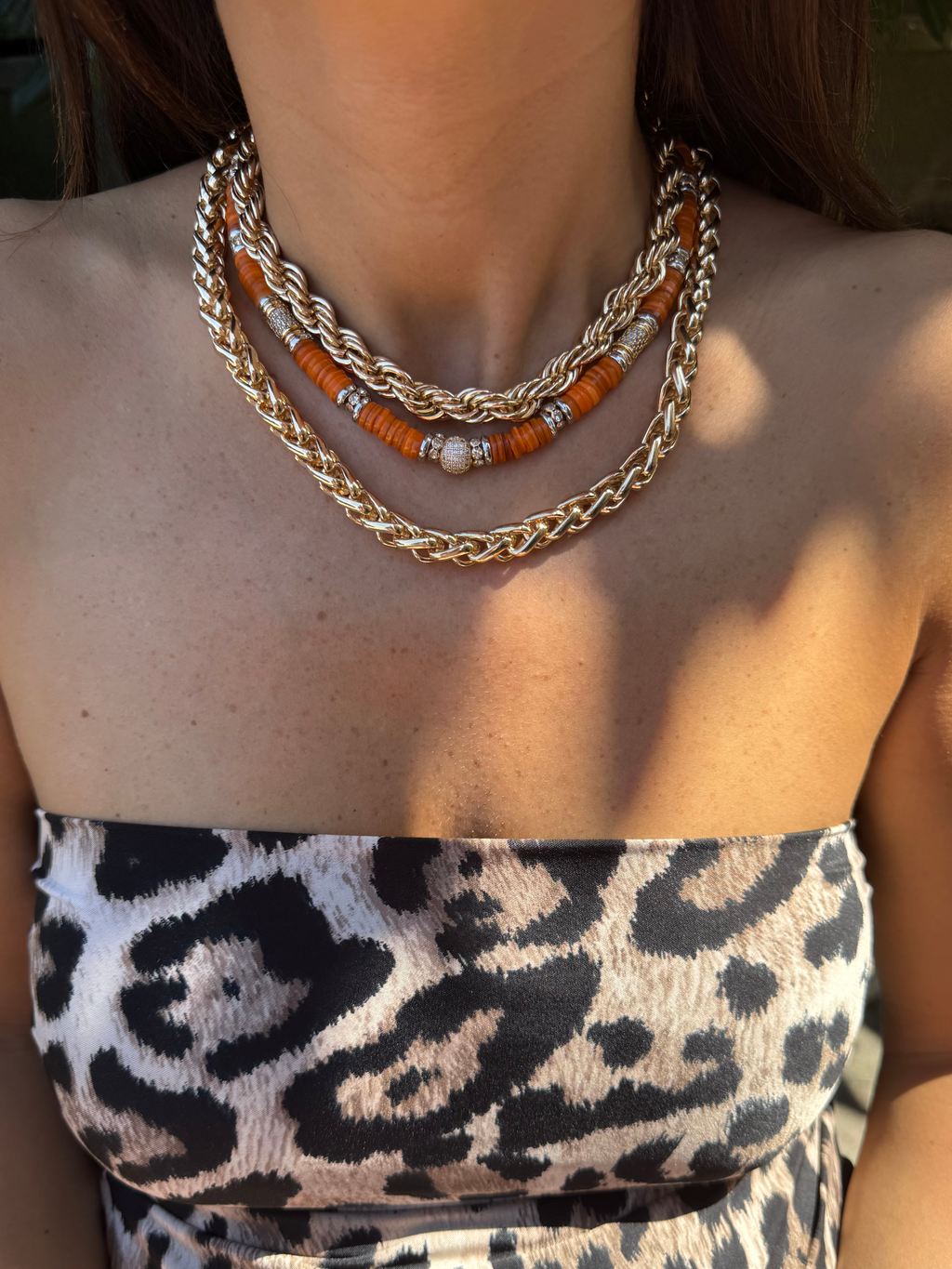 Collier perle orange 🧡
