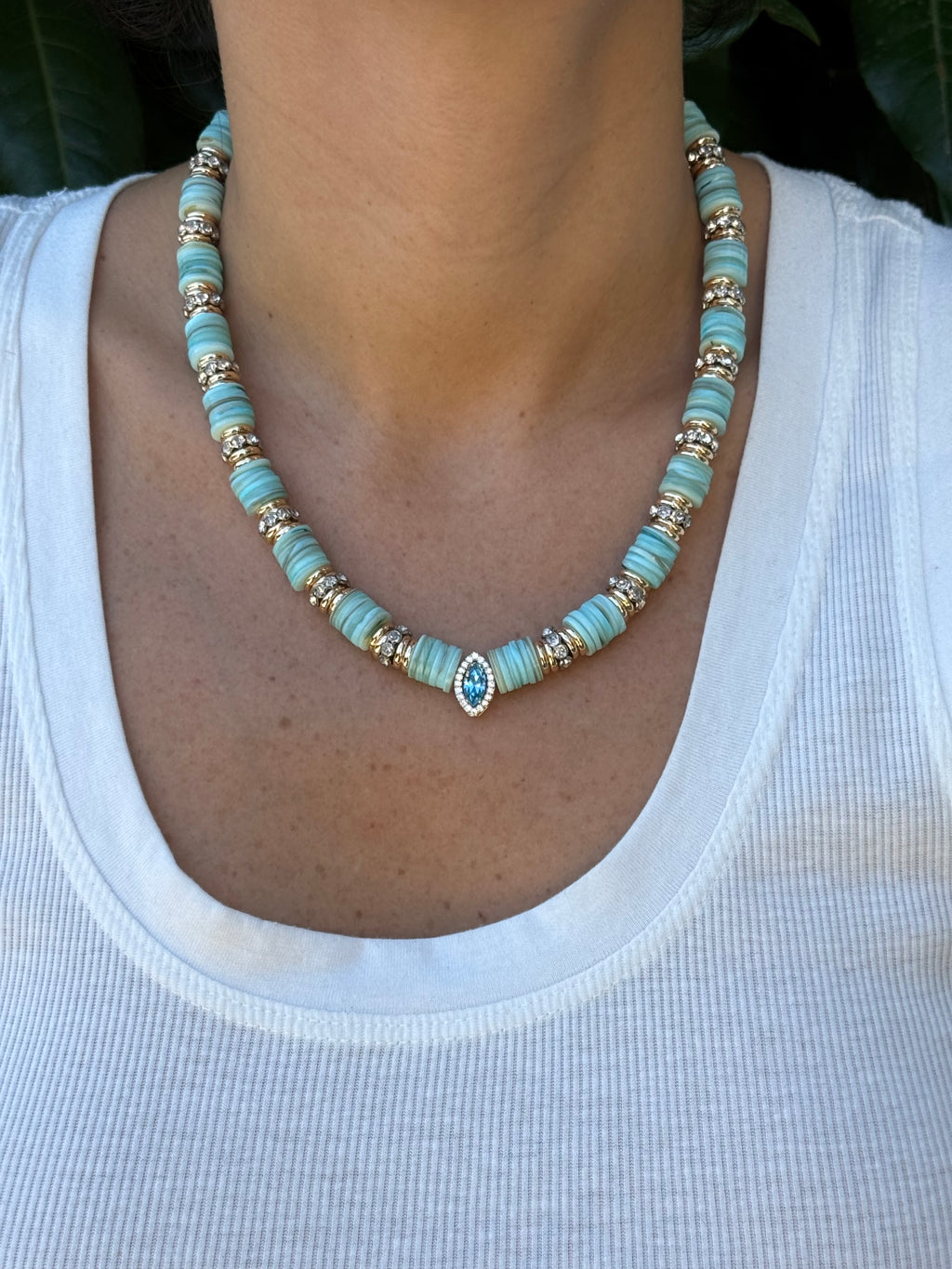 Collier Marquise Bleu 🩵