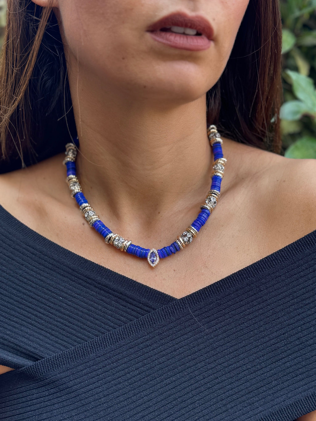Collier Marquise bleu électrique 💙