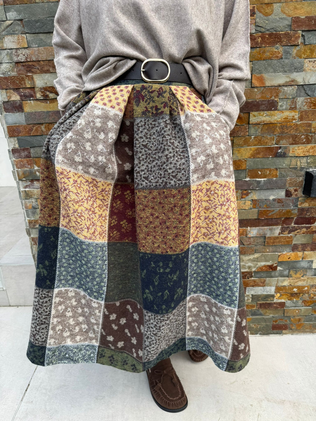 Jupe effet patchwork