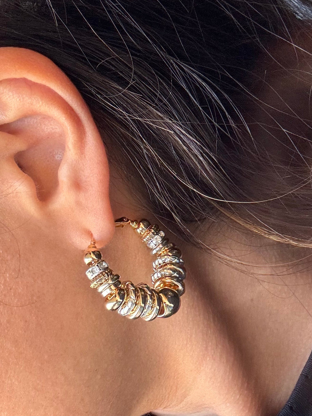 Boucles d’oreille destroy grand modèle