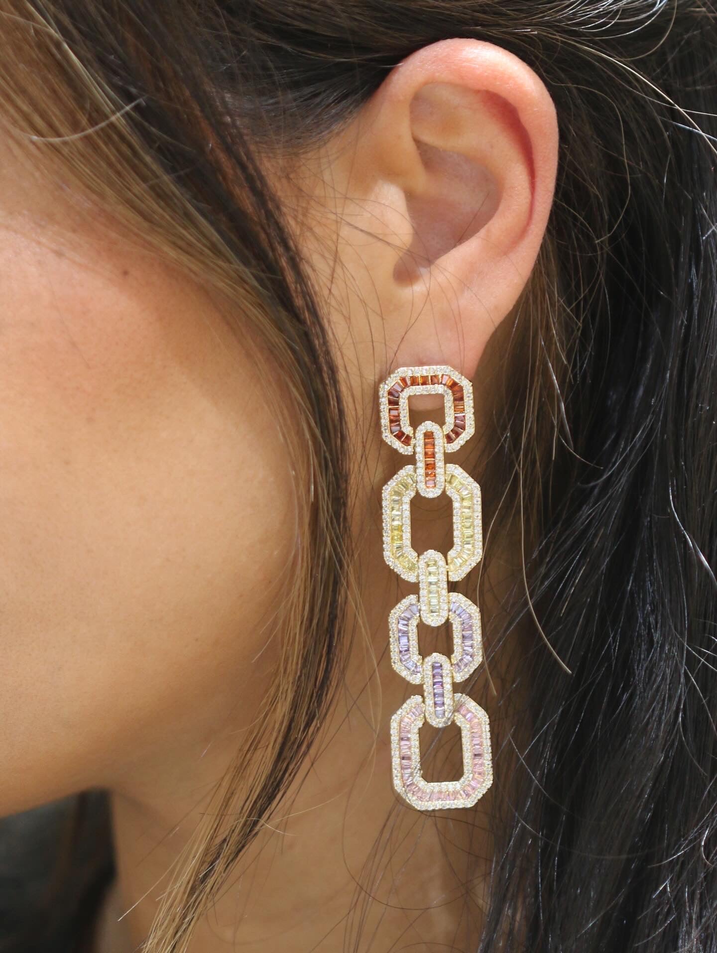 Boucles d’oreilles multicolore