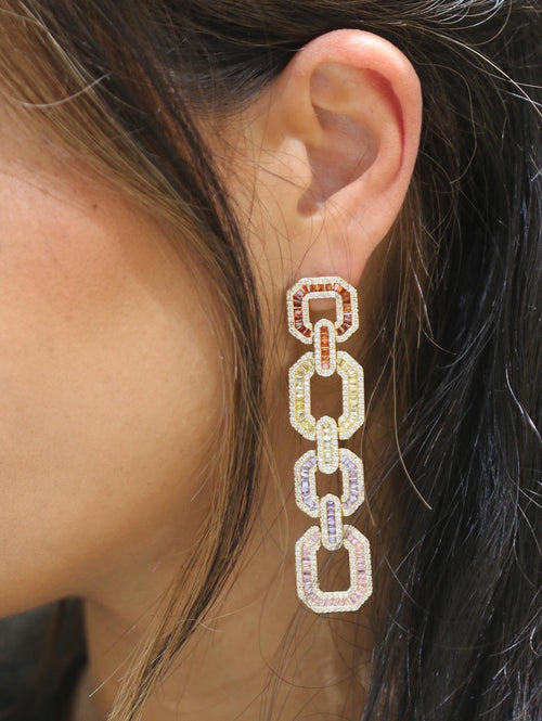 Boucles d’oreilles multicolore