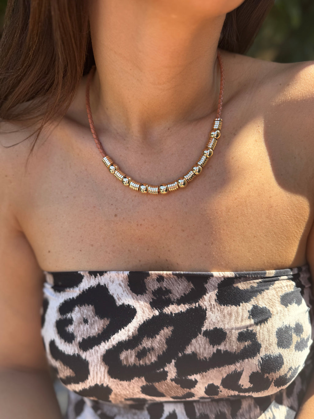 Collier Bluma Cordon Marron 🤎
