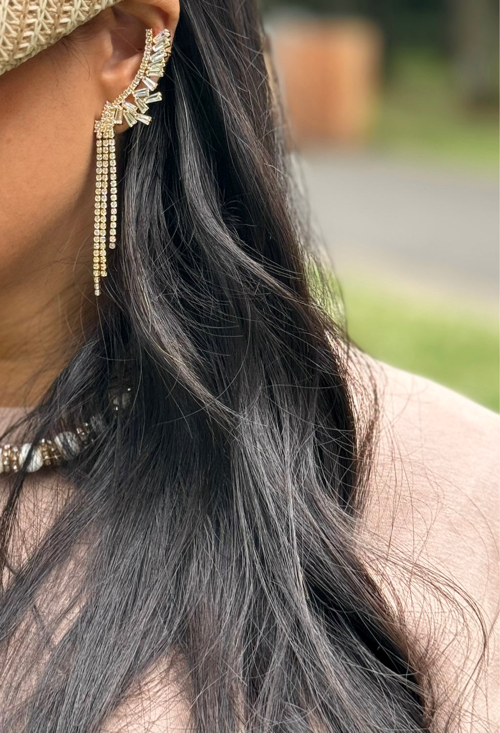 Boucles d’oreilles montante avec ear cuff ✨