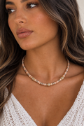 Collier Noa rose pale