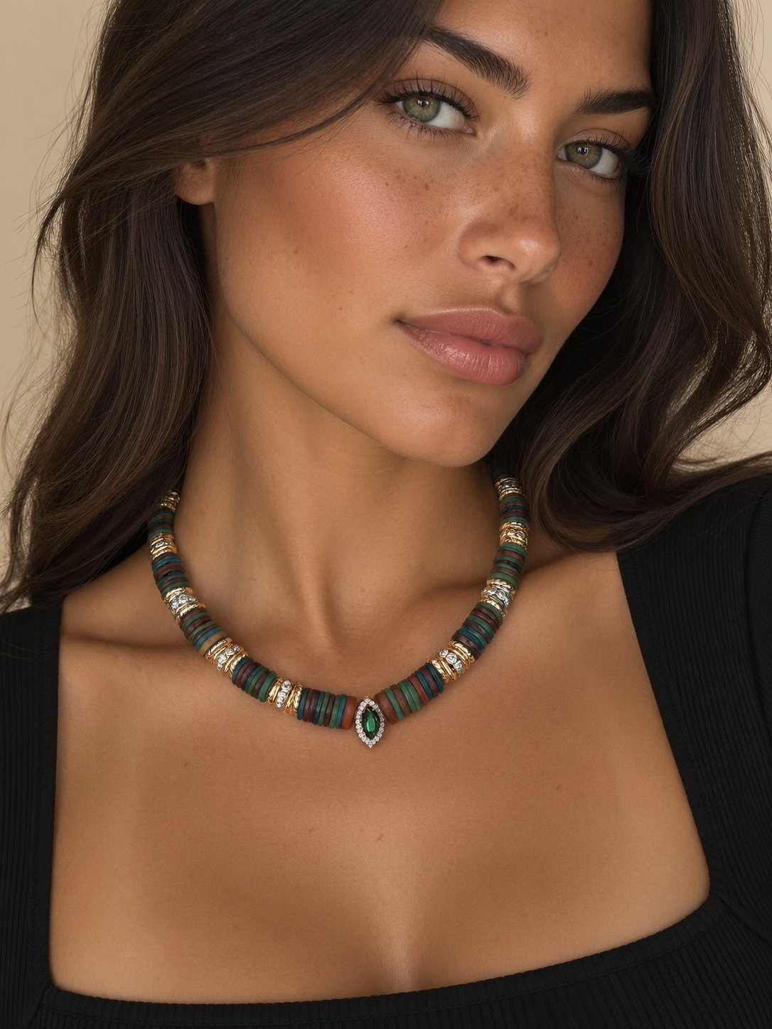 Collier Marquise Kaki